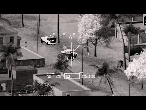 AH-64 Apache Helicopter Engages Enemy Convoy - MilSim