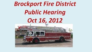 preview picture of video 'Brockport Fire District Budget Meeting 2012.10.16'
