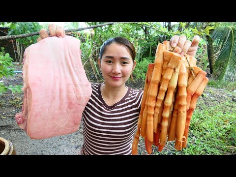 Yummy Pork Stew Cooking With Wild Bamboo Shoot Recipe - Pork Stew Cooking - Cooking With Sros Video