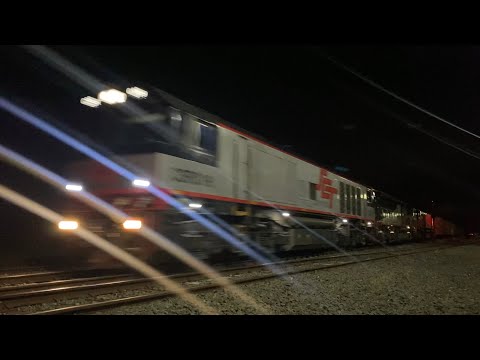 Down 3MP9 SCT freight with CSR019 SCT012 CSR001 at night at Gheringhap headed west 10/12/2024