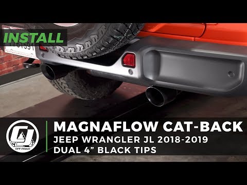 Jeep JL Wrangler Install: MagnaFlow Black 2-1/2\" MF Series Cat-Back Exhaust Kit with Dual 4\" Tips