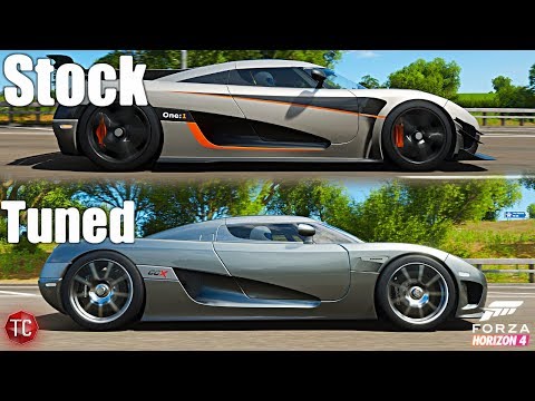 Forza Horizon 4: Stock vs Tuned! Koenigsegg One:1 vs Koenigsegg CCX Video