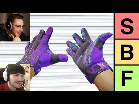 ohnepixel can't stop laughing at duwap's GLOVES skin tierlist