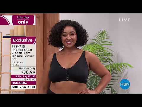 Rhonda Shear 2pack Front Closure Leisure Bra