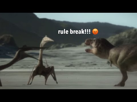 rule breaking Quetzal's disrespecting body down rules 😡😡😡 - Prehistoric Planet 2 meme