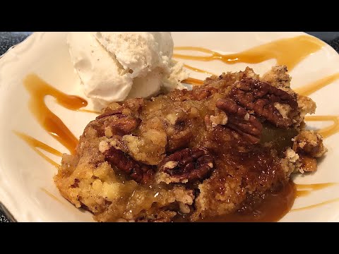 Caramel Apple Dump Cake Cobbler Recipe 5 ingredients | Southern Sassy Mama
