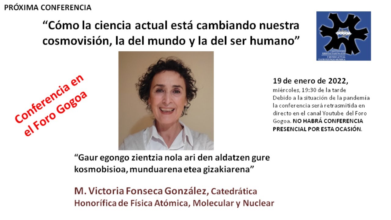 Conferencia con María Victoria Fonseca González