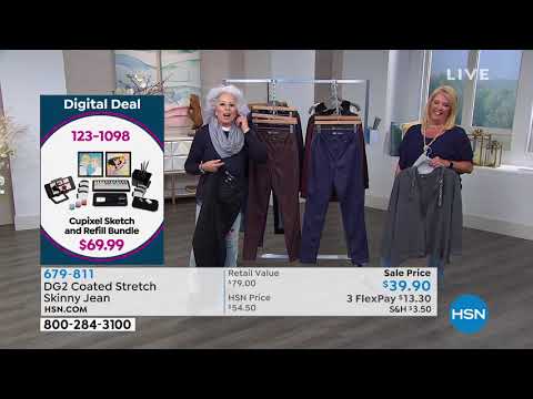 DG2 by Diane Gilman Coated Stretch Skinny Jean