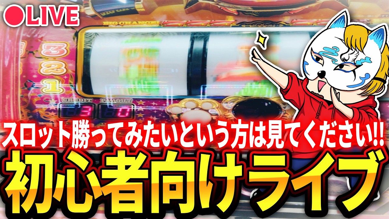 緊急初心者向けライブ！スロットで勝ってみたいという人が多かったので！！