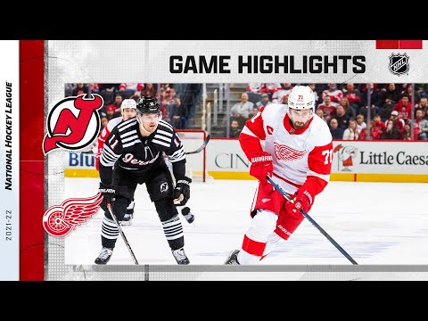 Devils @ Red Wings 12/18/21 | NHL Highlights
