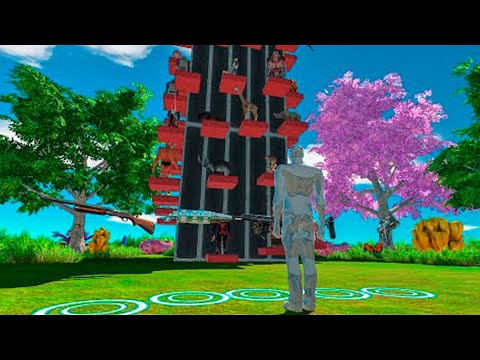 🔥FPS EXTREME PARKOUR ON GIANT DEATH TOWER - Animal Revolt Battle Simulator
