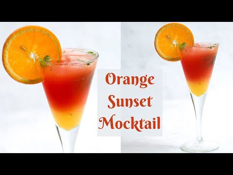 Sunset Mocktail Recipe | Orange Watermelon Mocktail | Refreshing Summer Drink