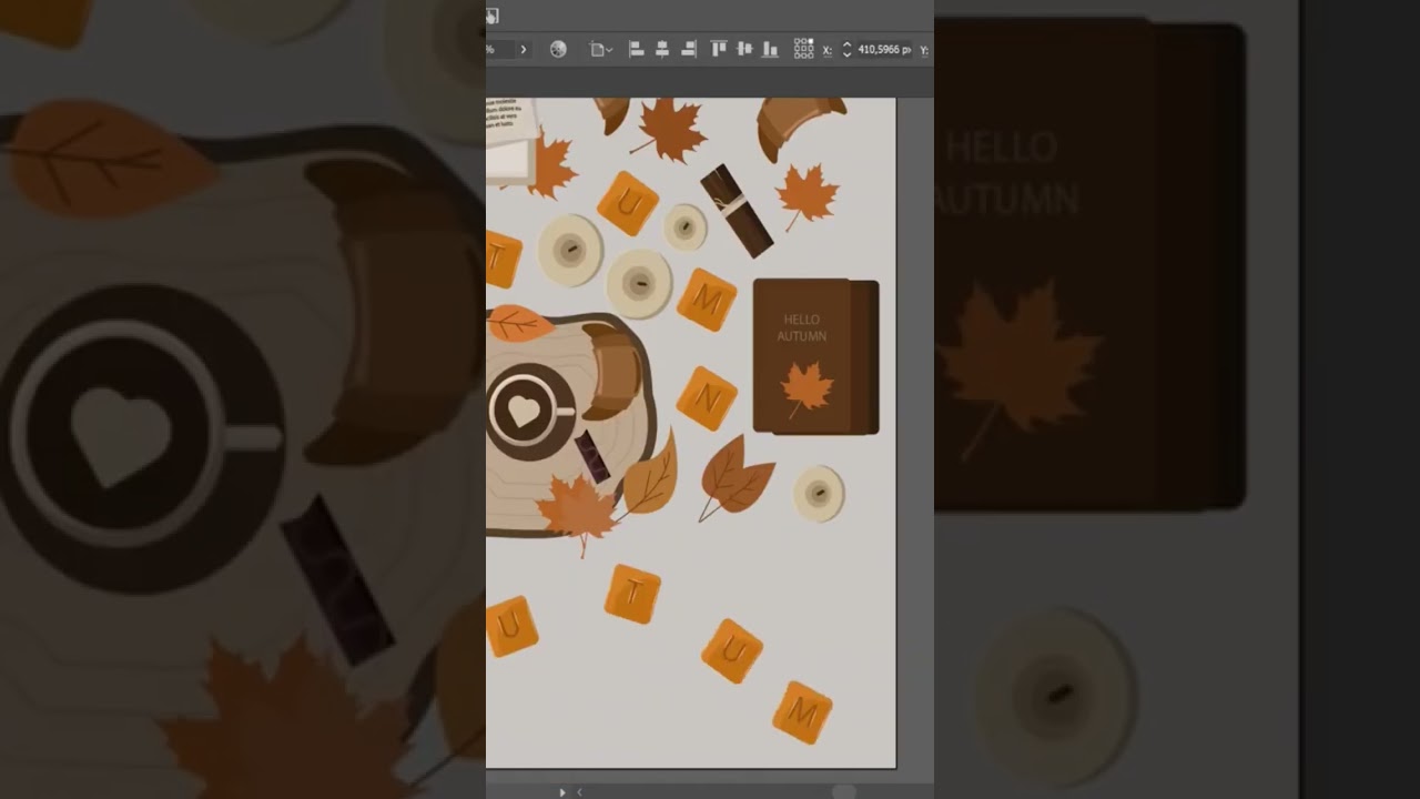 Autumn graphics set in adobe illumination #shorts