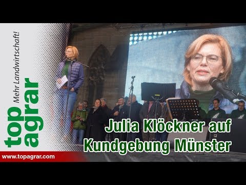Düngeverordnung: Julia Klöckner auf der Kundgebung Münster 4.4.2019
