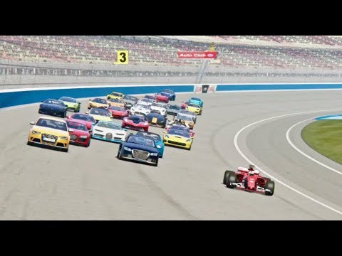 Ferrari F1 2017 vs All Supercars - OVAL TRACK