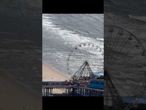 Blackpool beach view from the top of blackpool tower