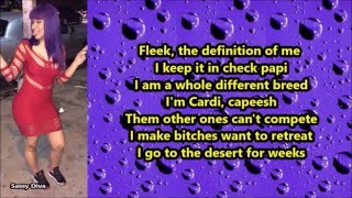 Cardi B - On Fleek (Lyrics)