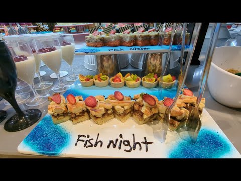 Diamond De Luxe & Spa in Side-Gündogdu: Buffet beim Fischabend
