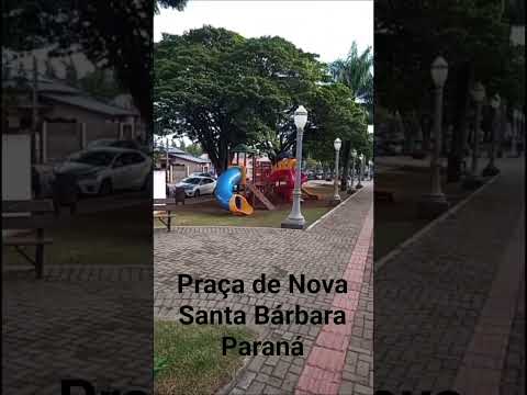 Praça Central da linda cidade de Nova Santa Bárbara no norte pioneiro do Paraná.