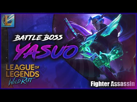 Battle Boss Yasuo - Skin Spotlight - Gameplay | League Of Legends : Wild Rift