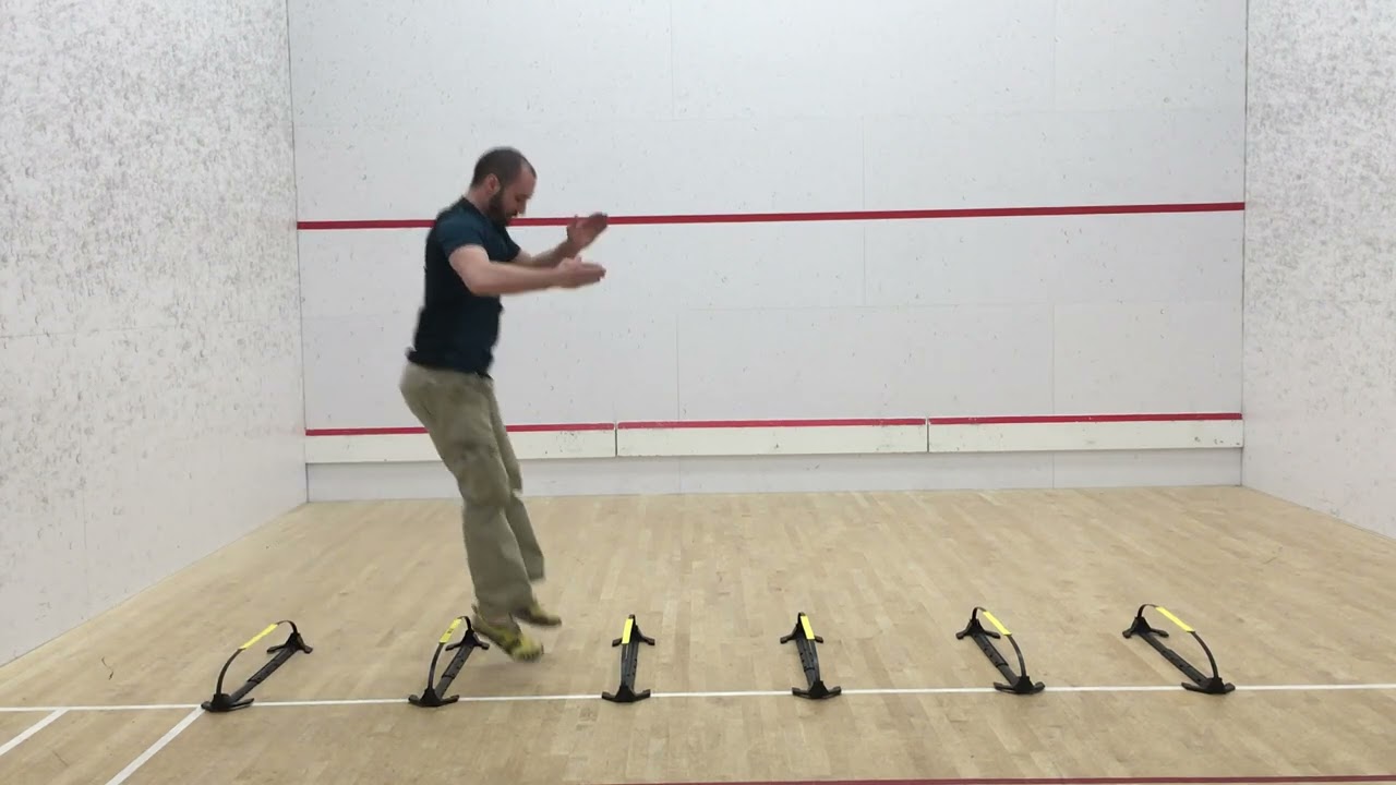 4. Low Hurdle Bouncing Linear Jump (Side View)