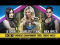 Charlotte Flair Vs Io Shirai Vs Rhea Ripley WWE NXT TakeOver In Your House Official Match Card