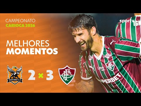 Gols e lances de Nova Iguaçú x Fluminense