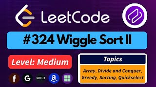YouTube video 'Wiggle Sort II | LeetCode 324 | Best Intuition + Optimal Solution (O(n) Approach Explained)'