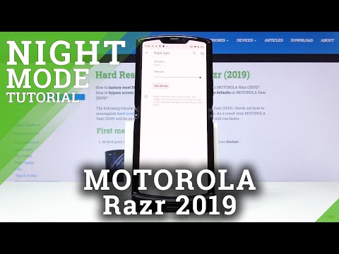 Night Mode in MOTOROLA Razr 2019 – Activate Night Light
