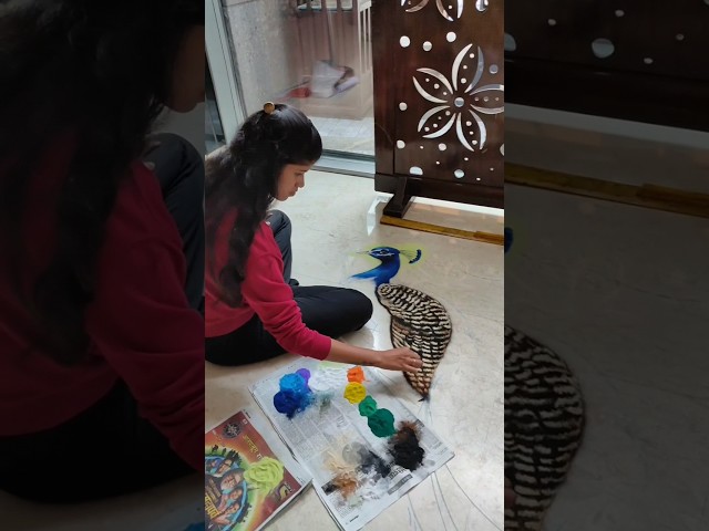 peacock rangoli | rangoli for festival | art bhagyashree rangoli