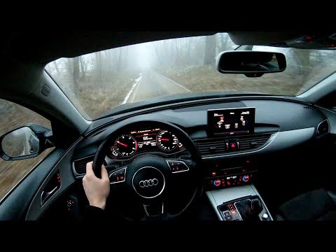 Audi A6 (2016) - 4K POV Test Drive in Fog