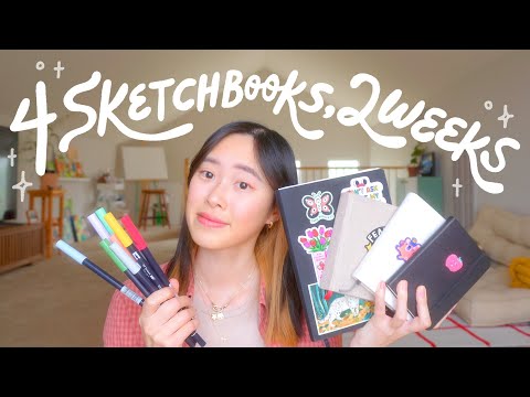 I Finished 4 Sketchbooks in 2 Weeks ✏️📓💖 (& Art Q&A!)