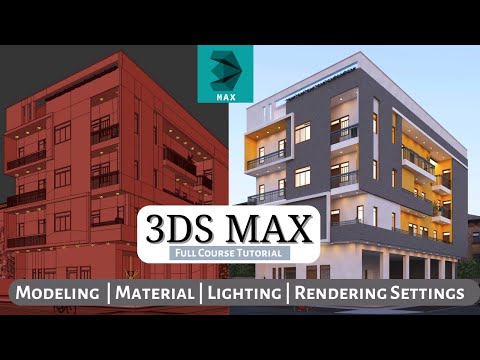 3ds Max Tutorial in 11 Hours Complete Exterior Elevation Facade Design