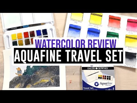 Review & Demo - Daler-Rowney Watercolors Aquafine Travel Set 🎨