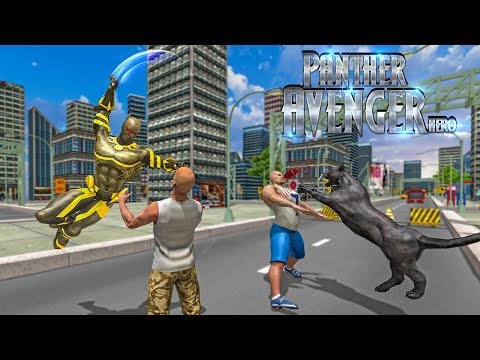 Superhero Panther Flying City Survival Video