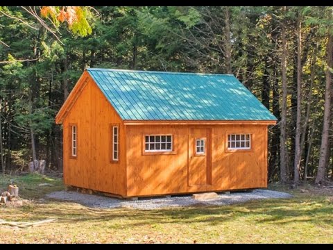 "16X24 Vermont Cottage - Option B" - DIY Post & Beam Tiny House - Sold in 3 Sizes & 5 Formats