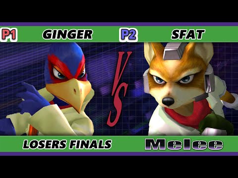 S@X 386 Online Losers Finals - SFAT (Fox) Vs. Ginger (Falco) Smash Melee - SSBM