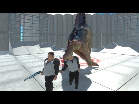 Slow Mo ×5 vs  DINOSAURS | Animal Revolt Battle Simulator