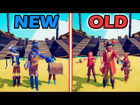 NEW PIRATE TEAM vs OLD PIRATE TEAM - Totally Accurate Battle Simulator | TABS