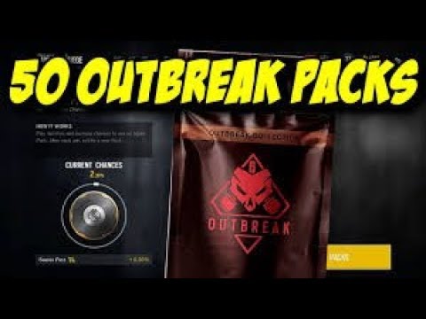 OPENING ALL 50 OUTBREAK PACKS!!!!!- $50+!!!!! (Rainbow Six Siege)