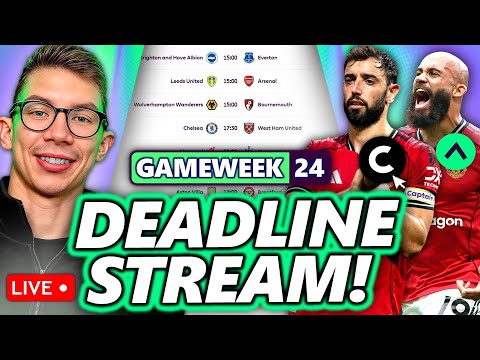 BRUNO CAPTAIN? MBUEMO IN? + TEAM REVIEWS FPL GAMEWEEK 24 DEADLINE STREAM!
