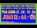 Download Ang Mabuting Balita Ng Panginoon April 28 2021 Daily Gospel Salita Ng Diyos Fsmj Channel Mp3 Song