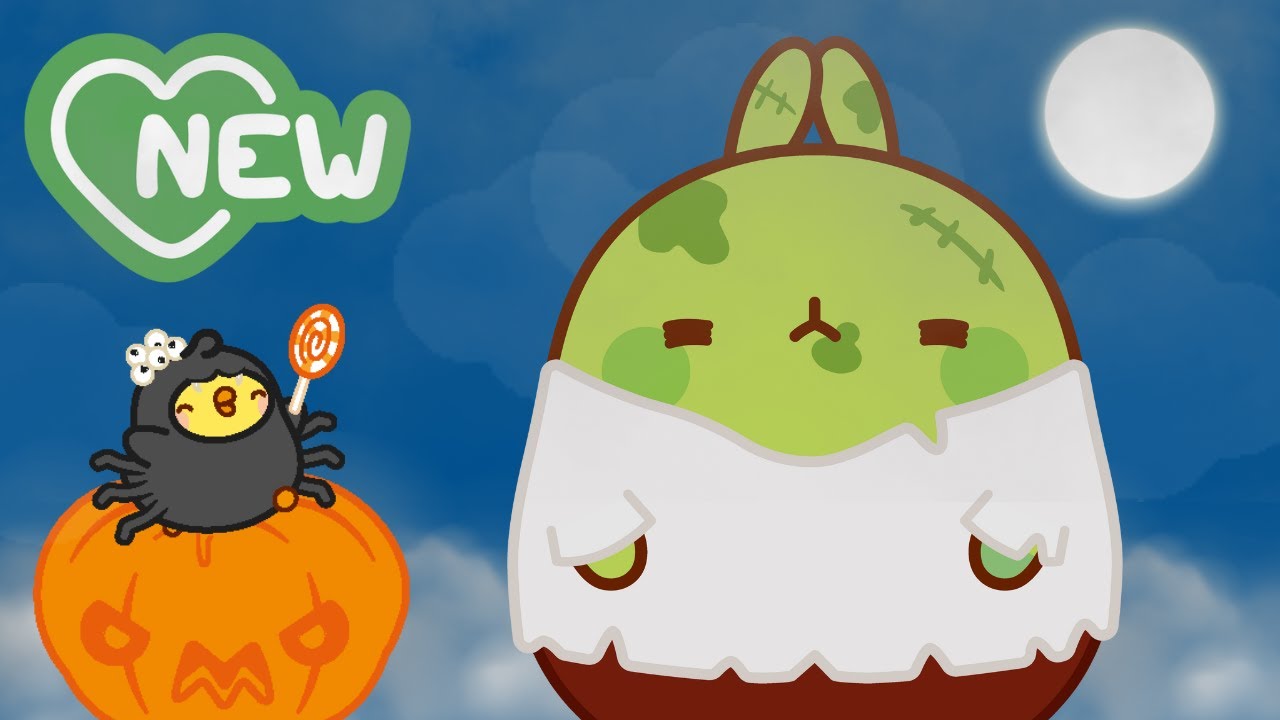 Molang is a Zombie For Halloween 🧟🎃