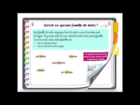 Les familles de mots les préfixes les suffixes