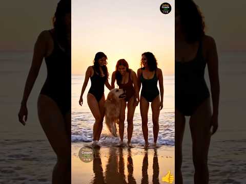 Girls Having Fun at the Beach Until a Dog Gave Them a Surprise 😂🐶☀️ #shorts #viral #funny #comedy