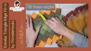 How to Crochet ENTRELAC BORDER EDGING! Finish Those Triangles / Easy Tunisian Tutorial