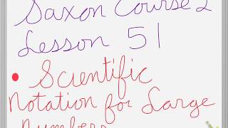 Saxon course 2 Lesson 51