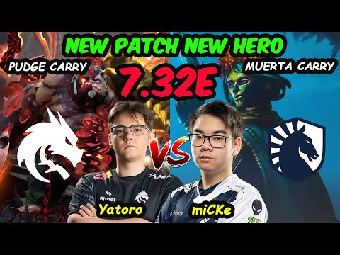 Liquid miCKe [Muerta Carry] vs Yatoro Pudge - New Patch 7.32E Epic Game Carry Battle Dota 2