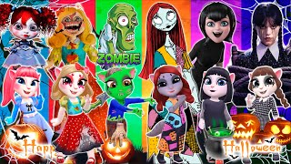 My talking Angela 2 | Wednesday Vs Mavis Vs Zombie VS Miss Delight Vs Sally Poppy | cosplay