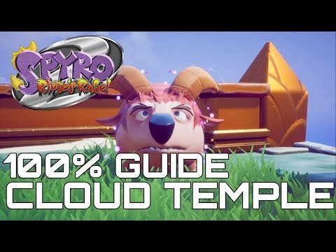 Spyro 2 Ripto's Rage (Reignited) 100% Guide CLOUD TEMPLE (ALL GEM, ORBS...)
